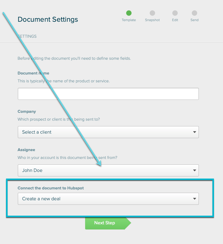 HubSpot Linking Deals to Documents in Proposify Proposify
