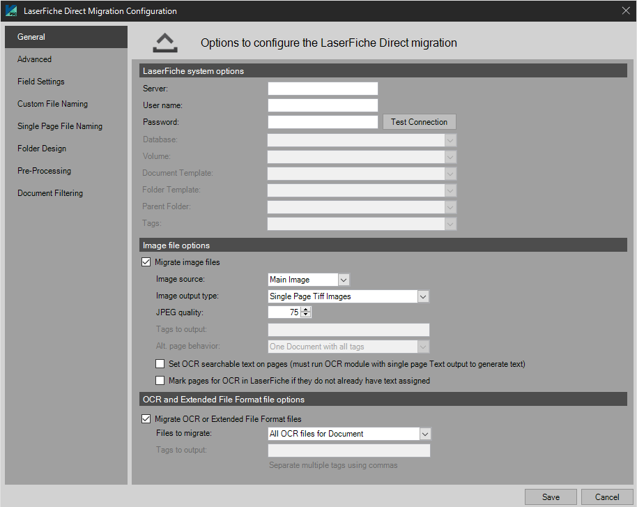 PSIcapture Administrator Guide Laserfiche Direct Migration