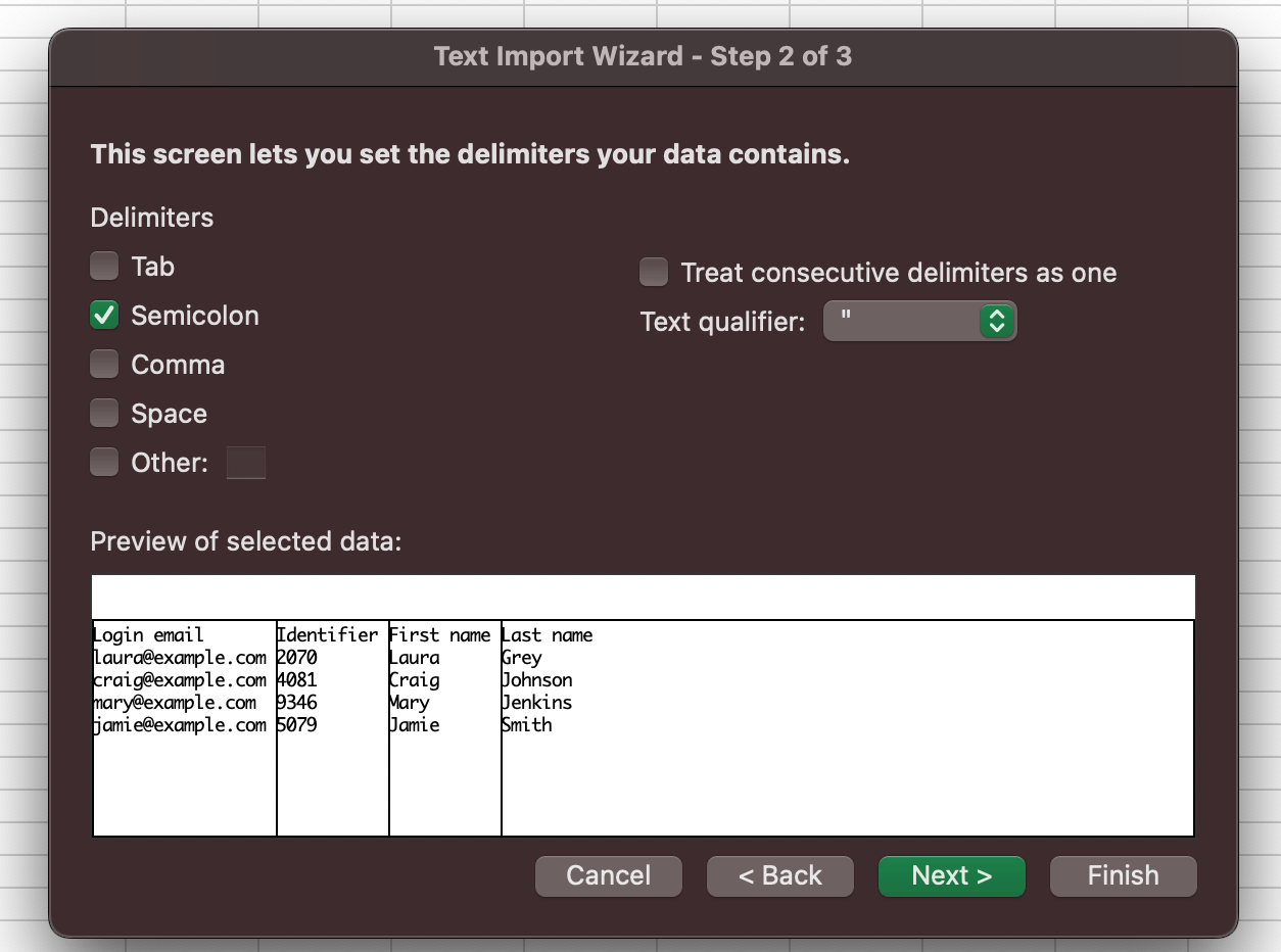 When I download my records, how do I remove the special characters from