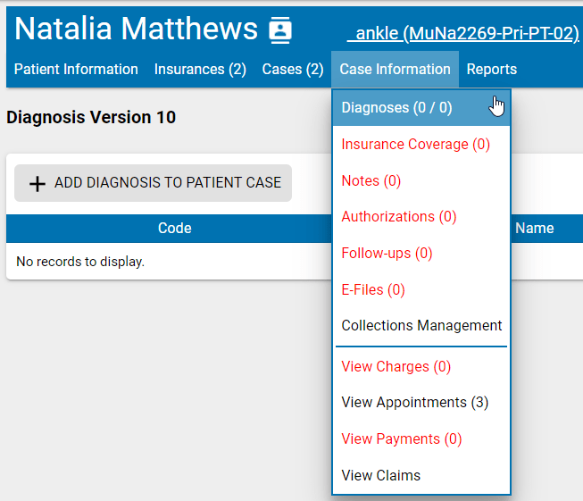 Case Diagnosis ICD9 +10 – Practice Pro Knowledge Base