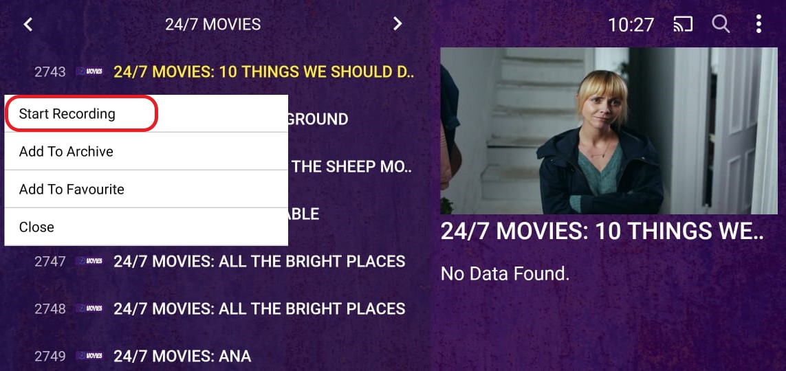 How to Record live in Purple IPTV ? Purple Smart TV