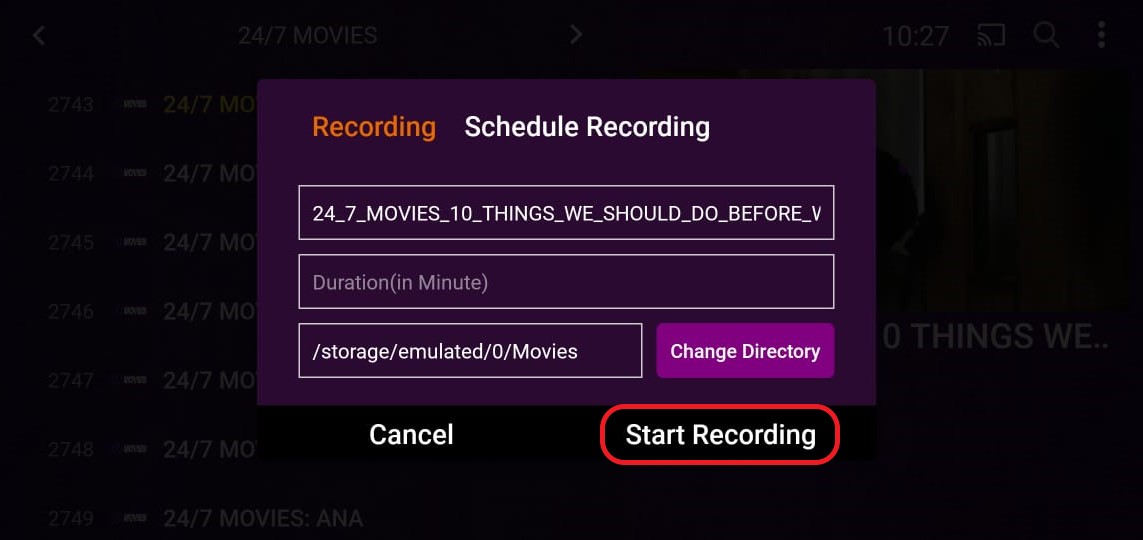 How to Record live in Purple IPTV ? Purple Smart TV