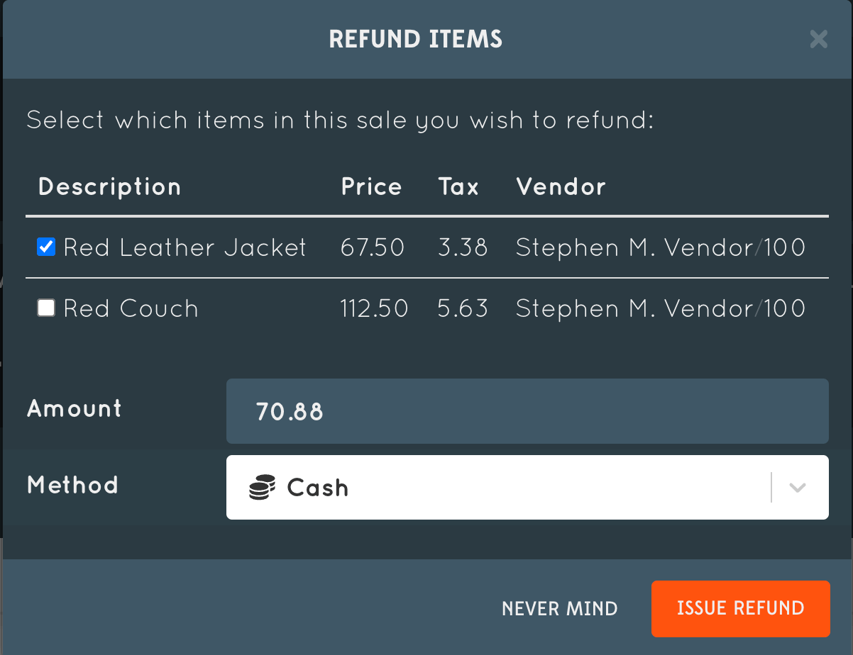 How do I issue a refund?