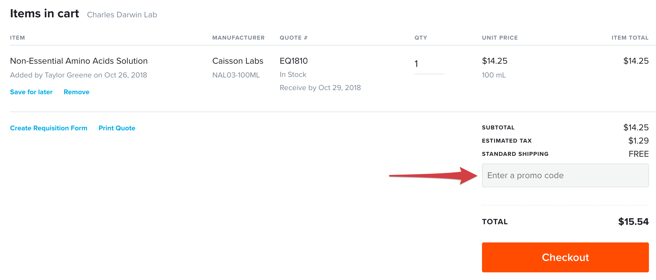 Promo Codes FAQ Quartzy Support
