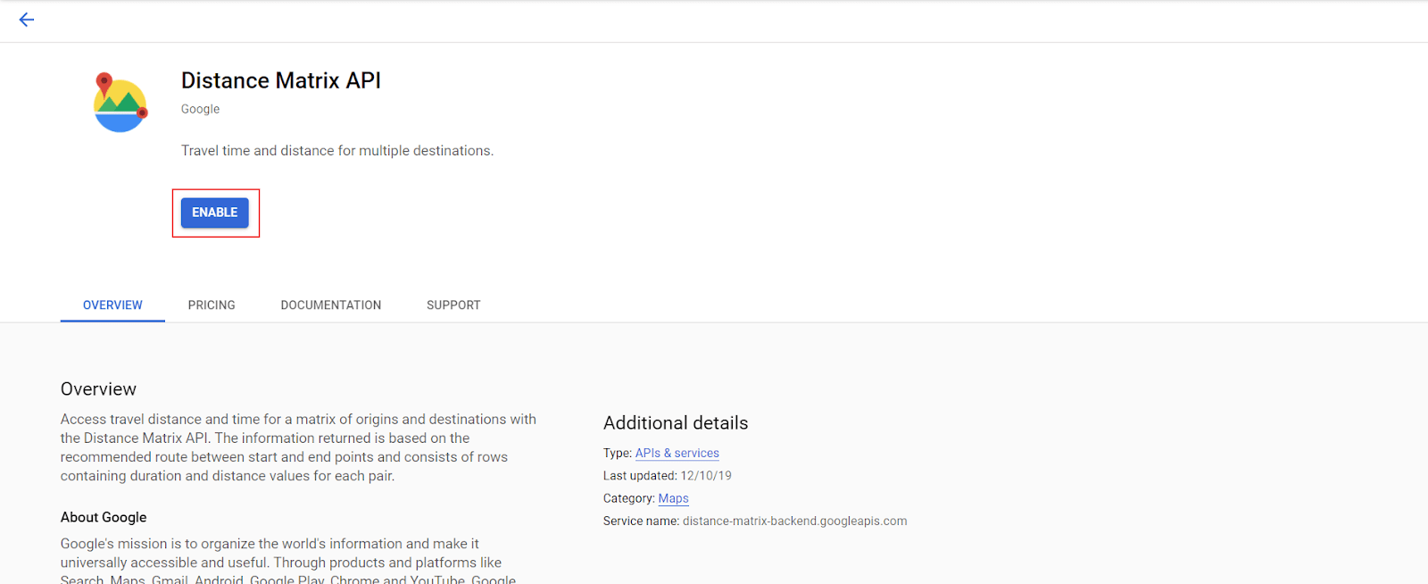 Google Distance Calculator Connecting your account Quickwork