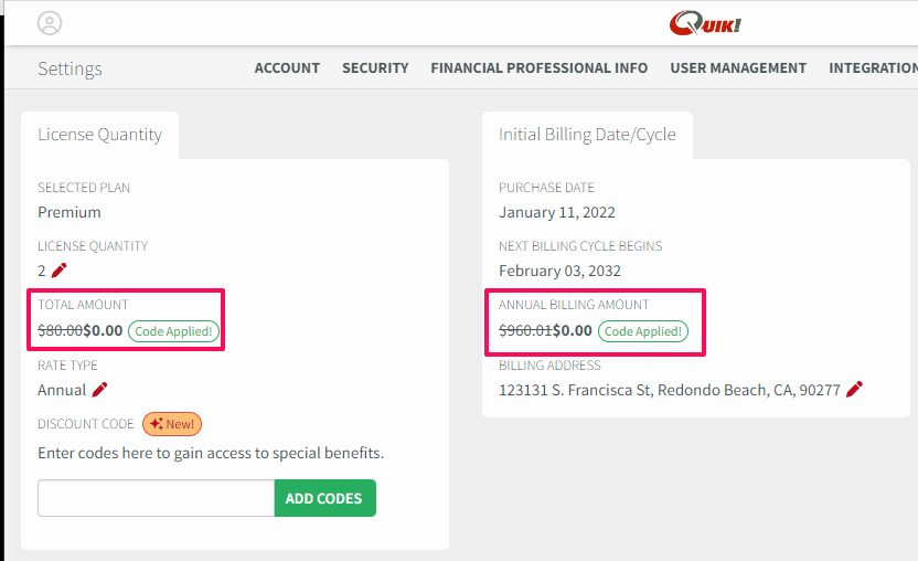 Quik! App Discount Codes Quik! Forms