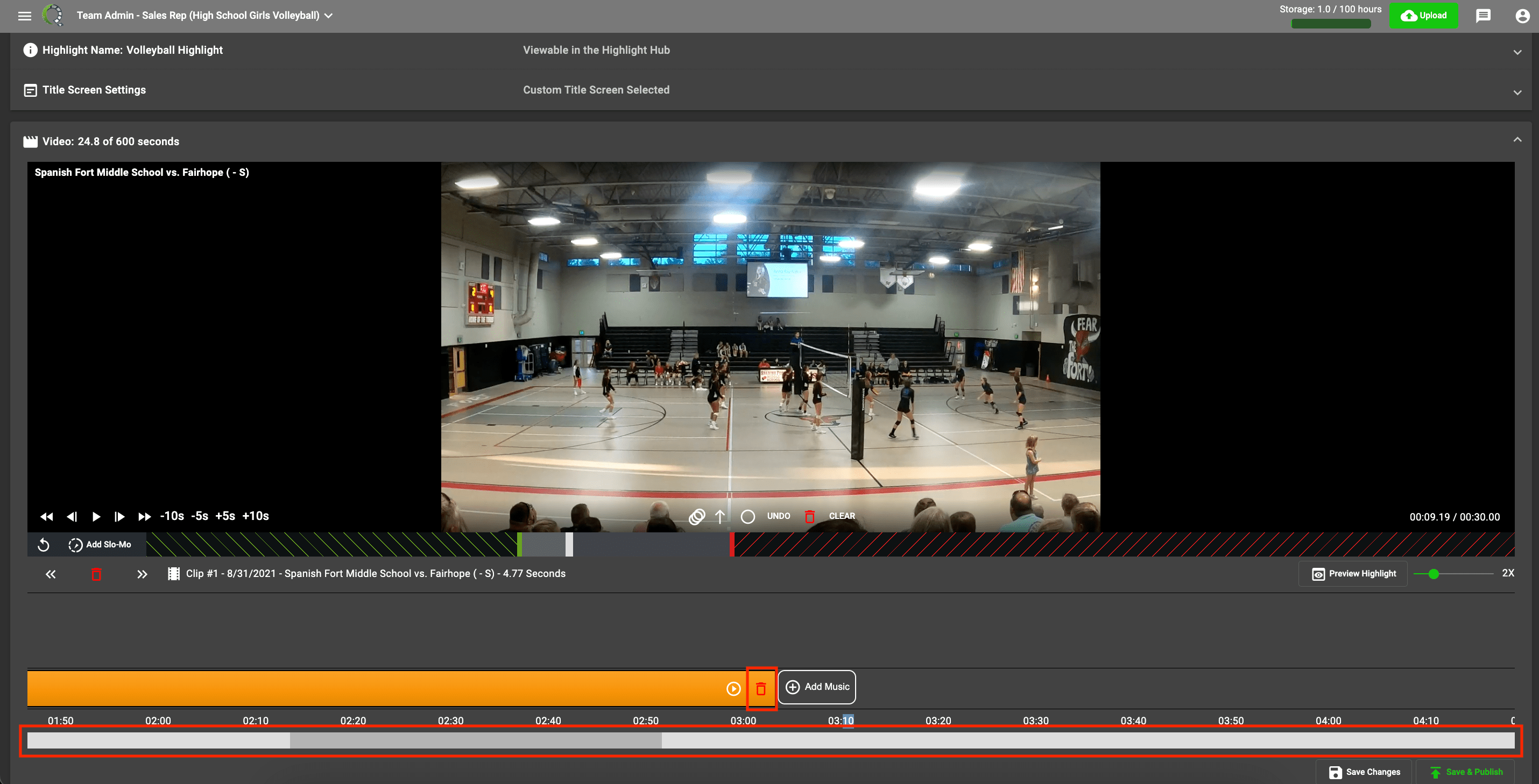 VOLLEYBALL How do I create highlights? 2.0