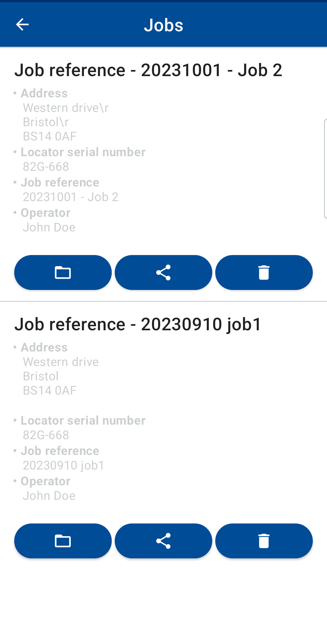Managing Jobs Radiodetection Support