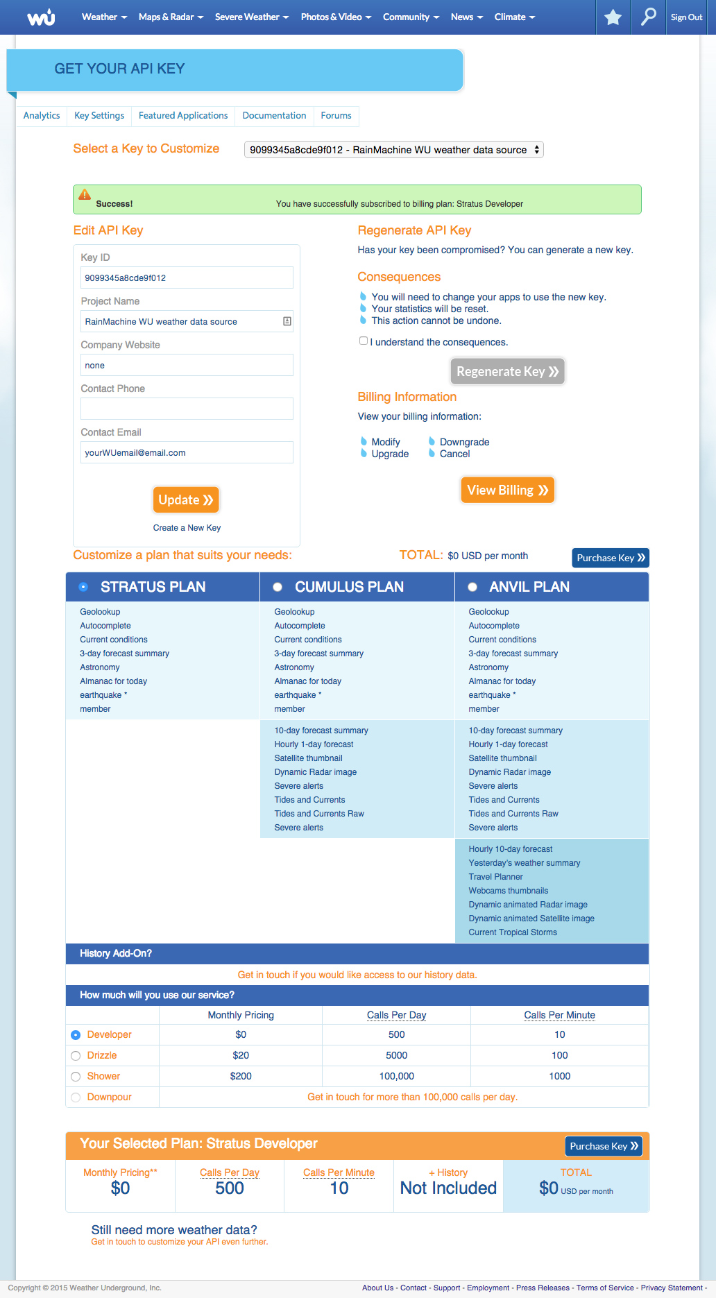 Using WUnderground RainMachine