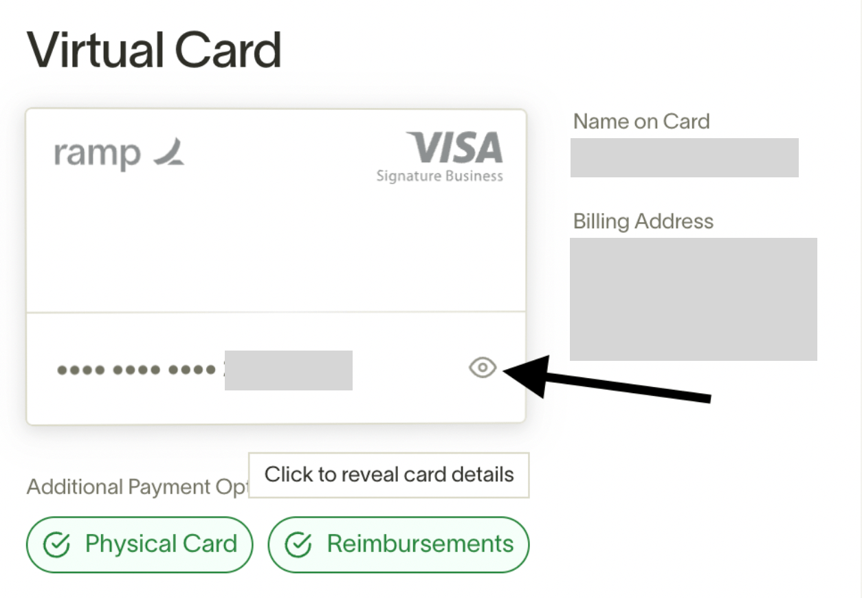 Adding Ramp cards to 1Password Ramp