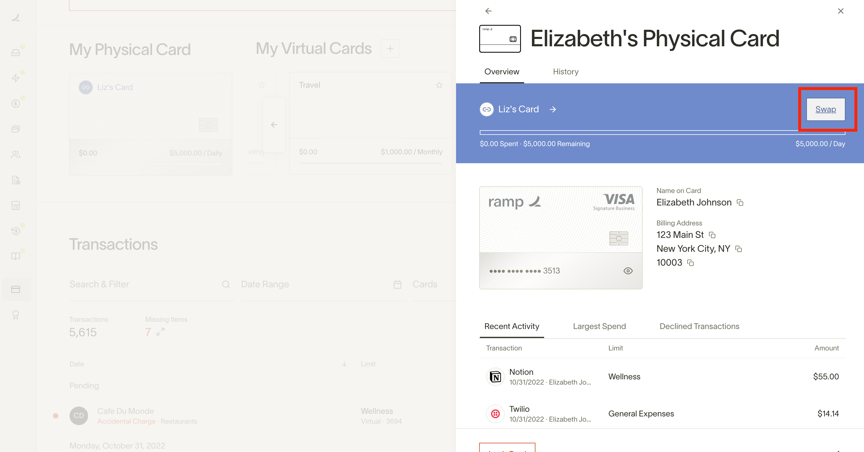 Card Limits and Spend Programs Ramp