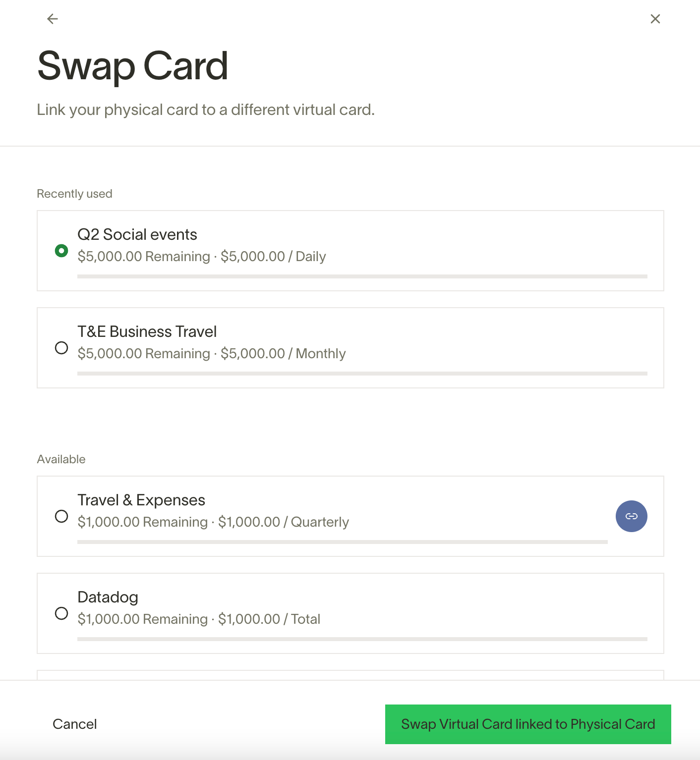 Card Limits and Spend Programs Ramp