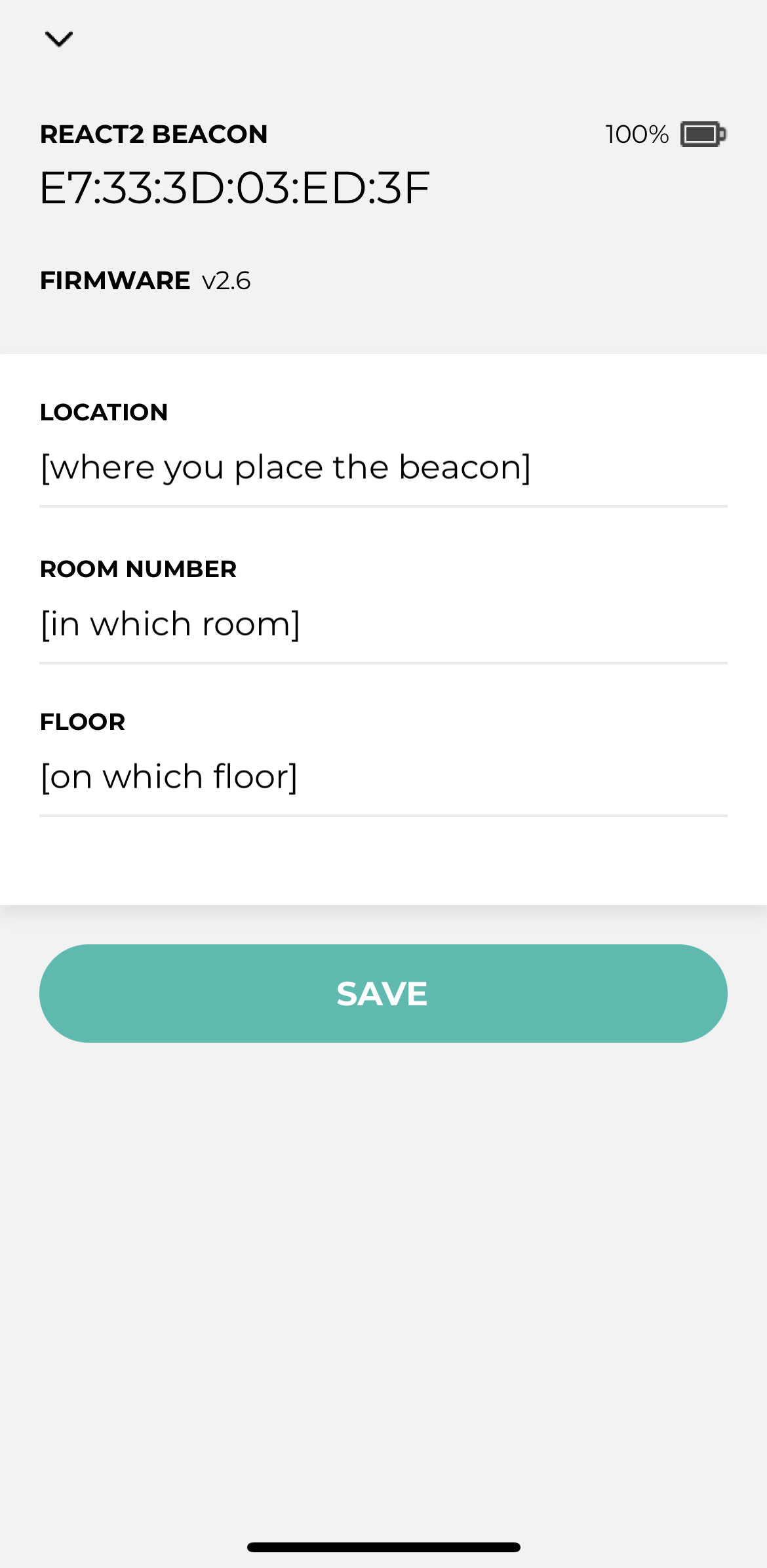 Registering a beacon with Mobile App React Mobile