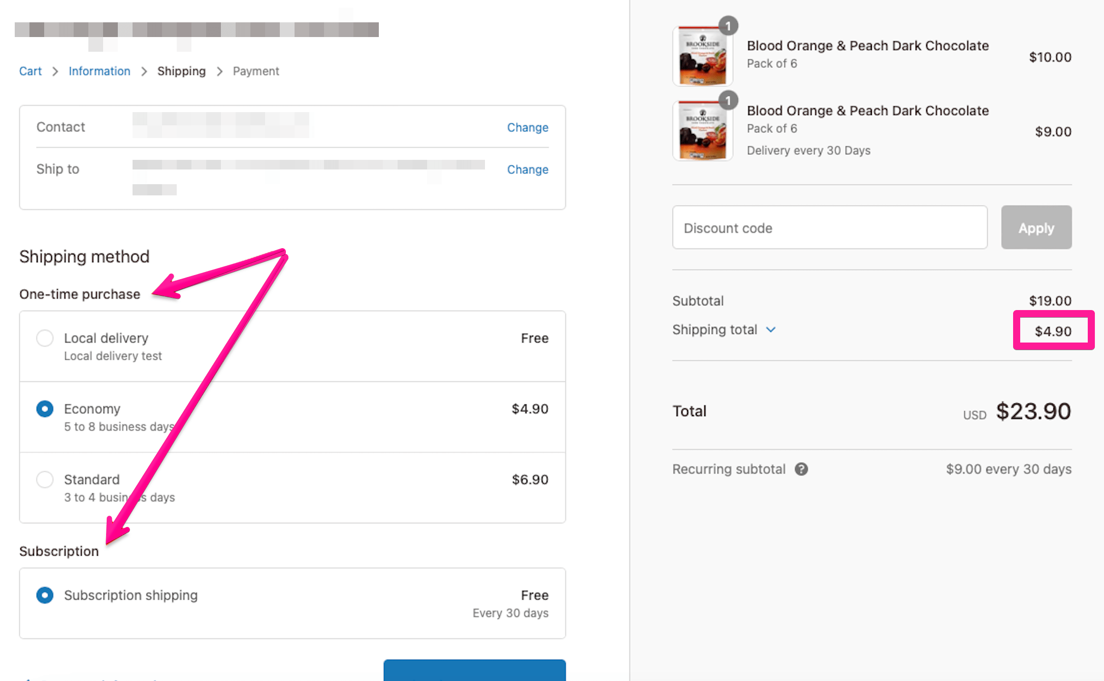 Using Shopify shipping profiles with the Shopify Checkout Integration