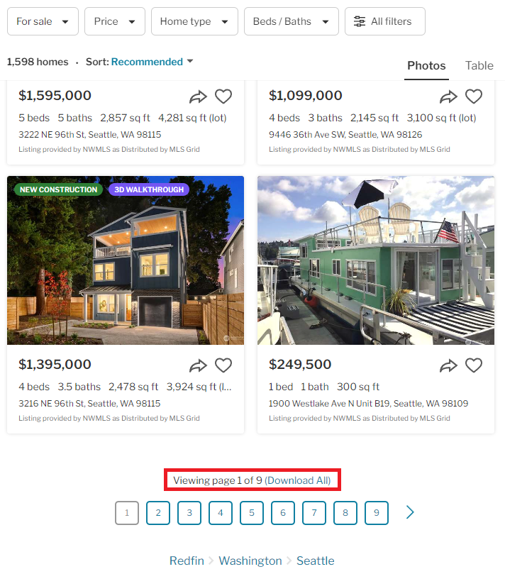 Downloading Data Redfin Customer Service