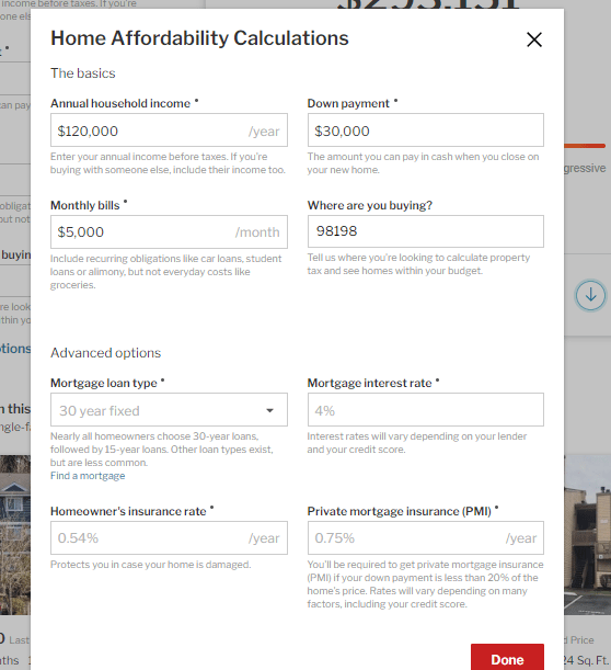 Affordability Calculator Redfin Customer Service