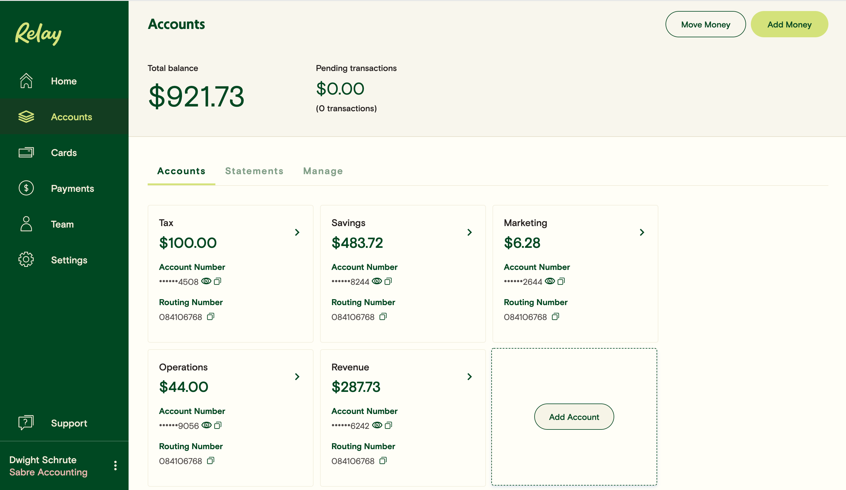 Adding and Editing Checking Accounts Relay Financial