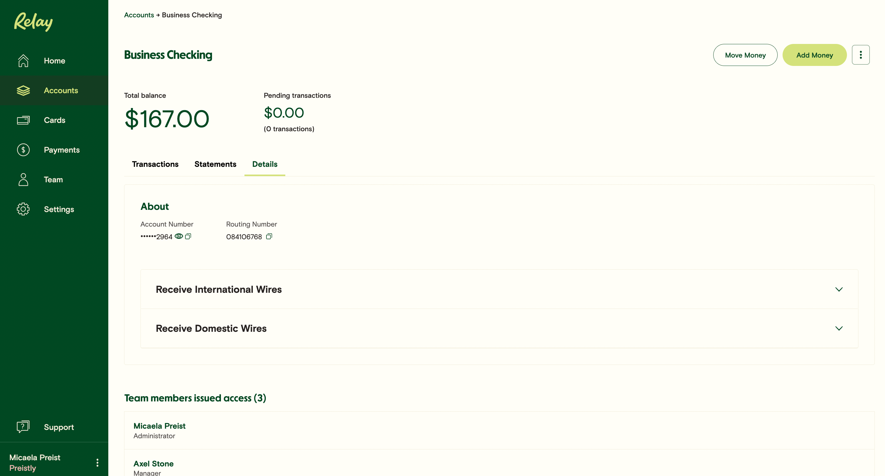 Viewing Your Account and Routing Numbers Relay Financial
