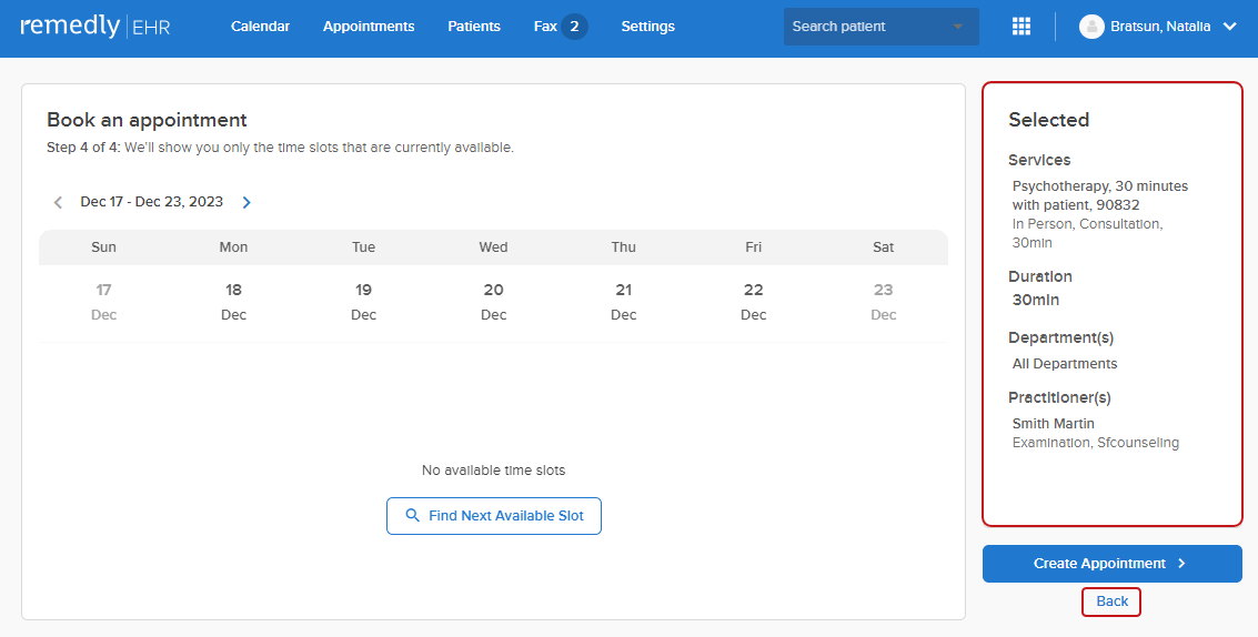 How to Find Free Time Slots in the Calendar (EHR 2.0) Remedly Help Center