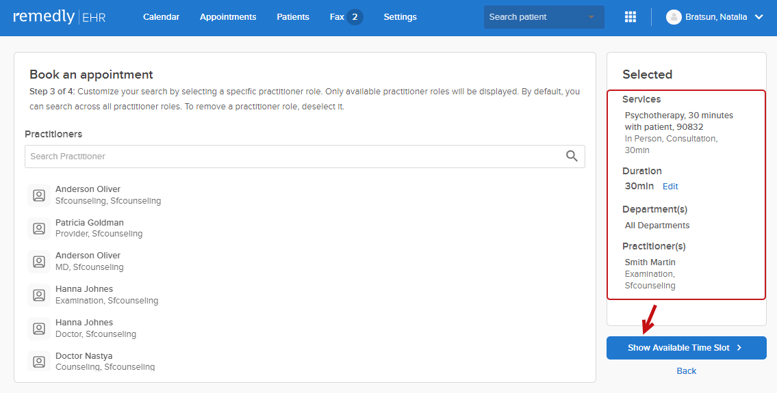 How to Find Free Time Slots in the Calendar (EHR 2.0) Remedly Help Center