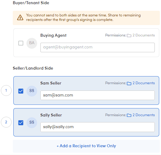 Sending to Multiple Recipients Using 'Signing Sequence' Remine
