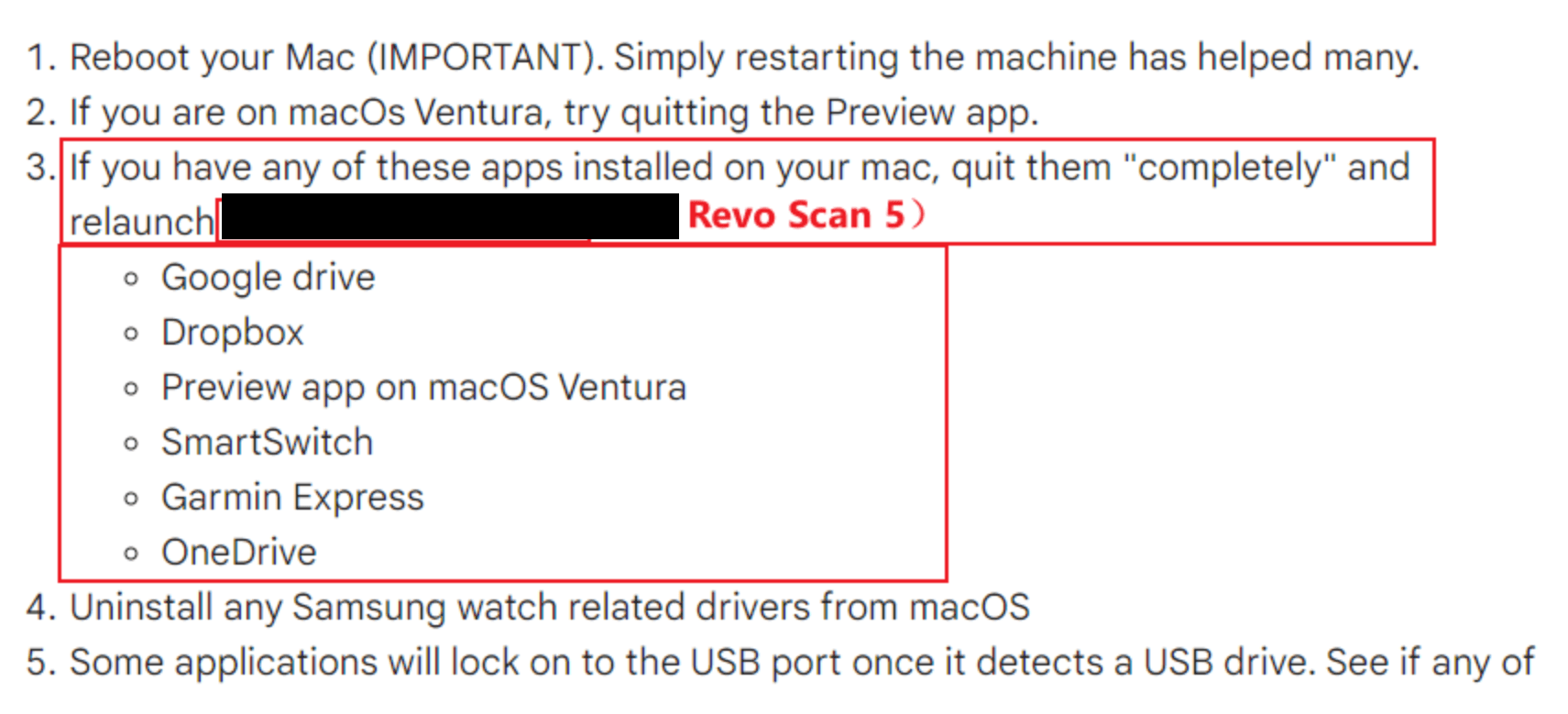 (macOS) Why does my scanner not connect to the Revo Scan? Revopoint