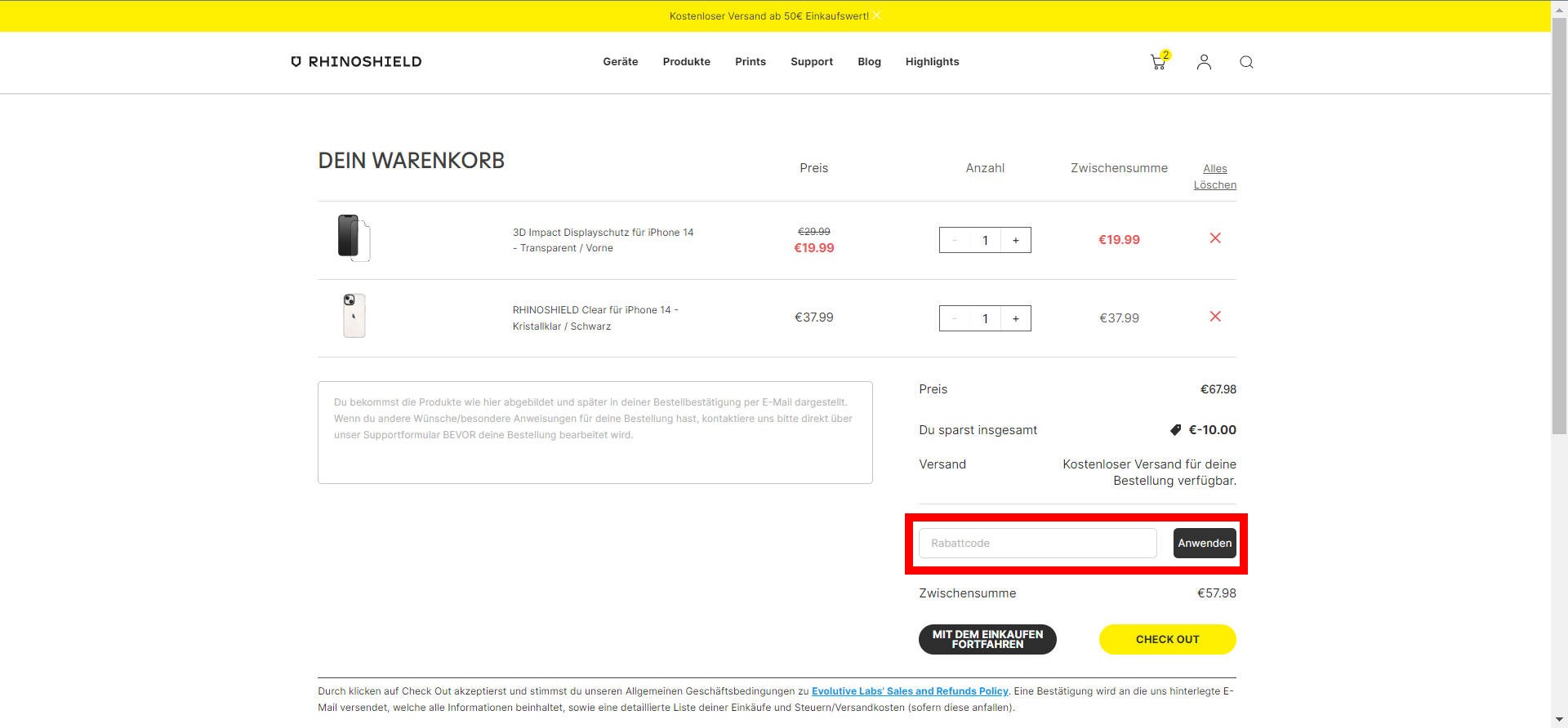 Wie nutze ich einen Rabattcode? Mein DiscountCode funktioniert nicht