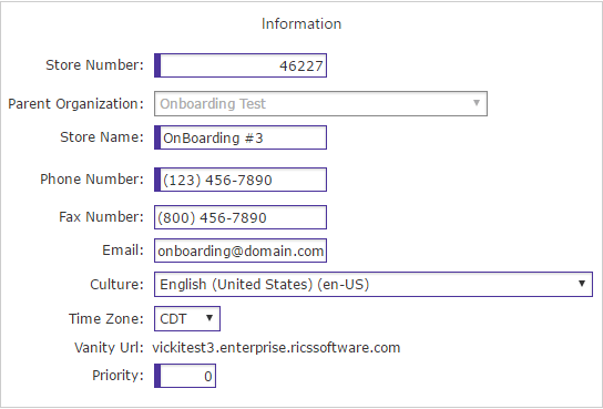 How to Manage Store Information Help Center RICS Software
