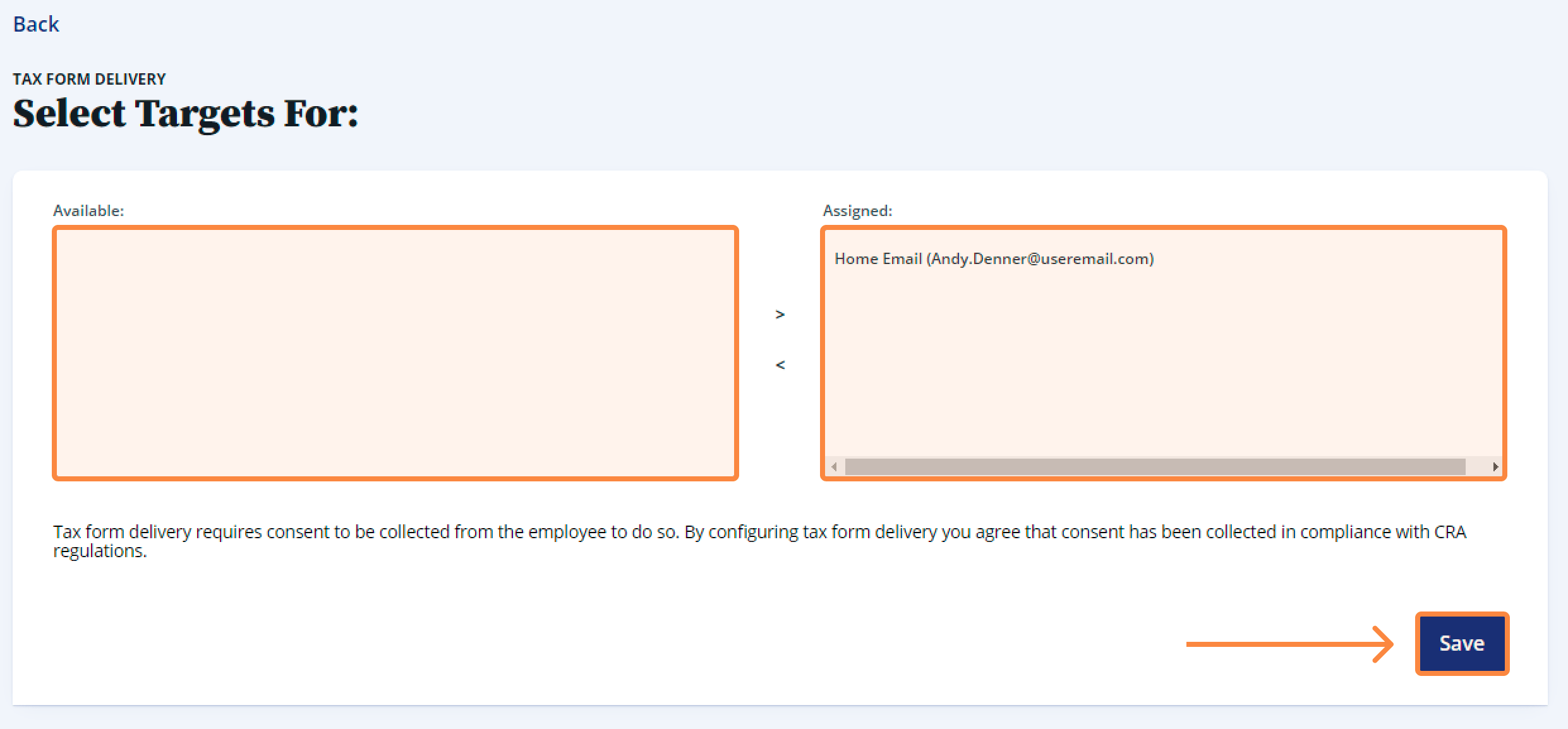 Send oneoff finalized tax form to an employee