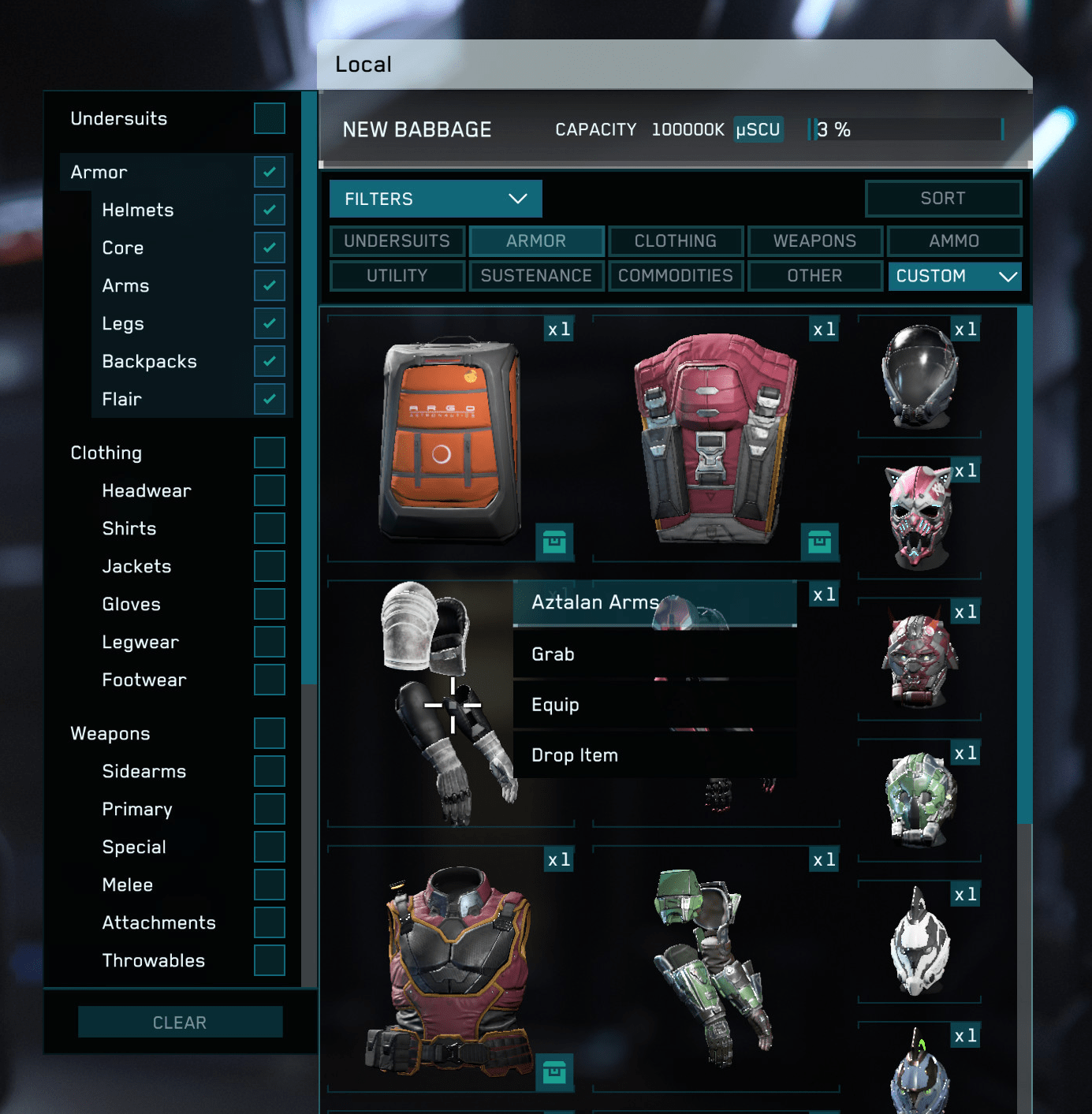 Equipping Your Character Roberts Space Industries Knowledge Base
