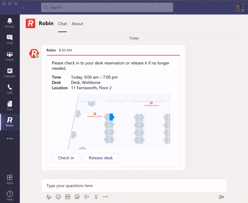 Robin app for Microsoft Teams Robin Help Center