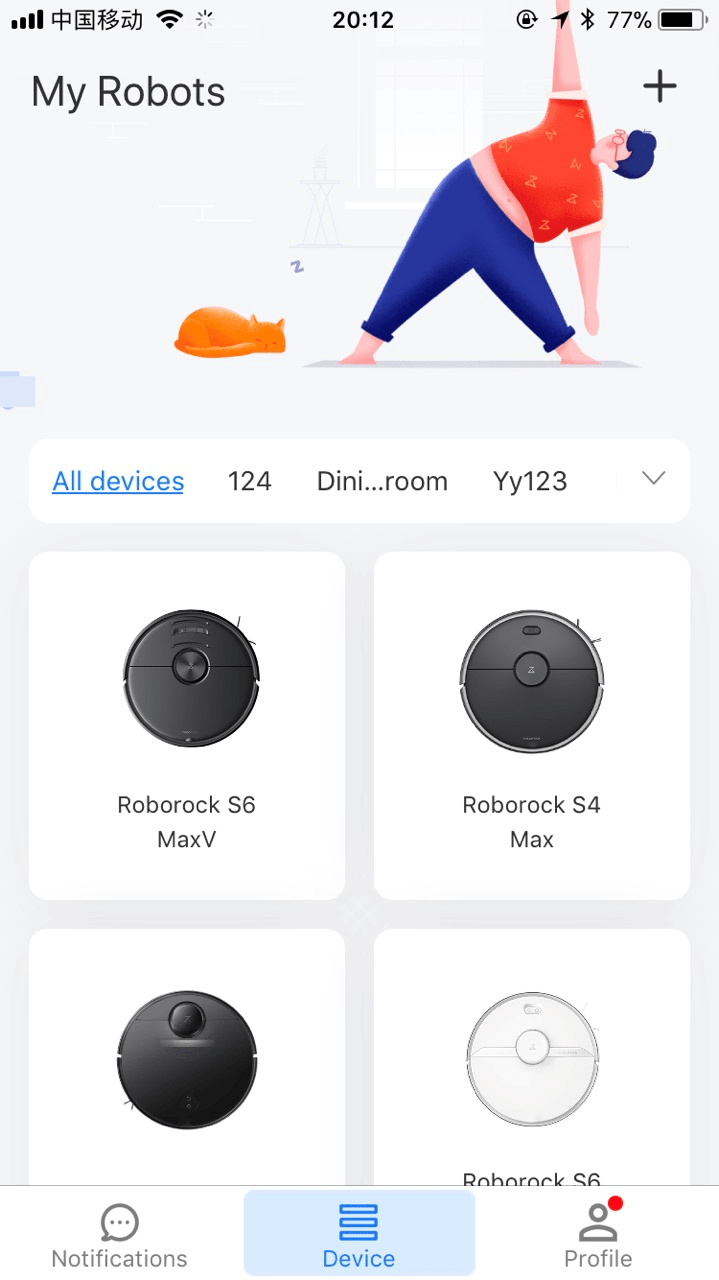 How do I connect my robot cleaner to Roborock app on an iOS device