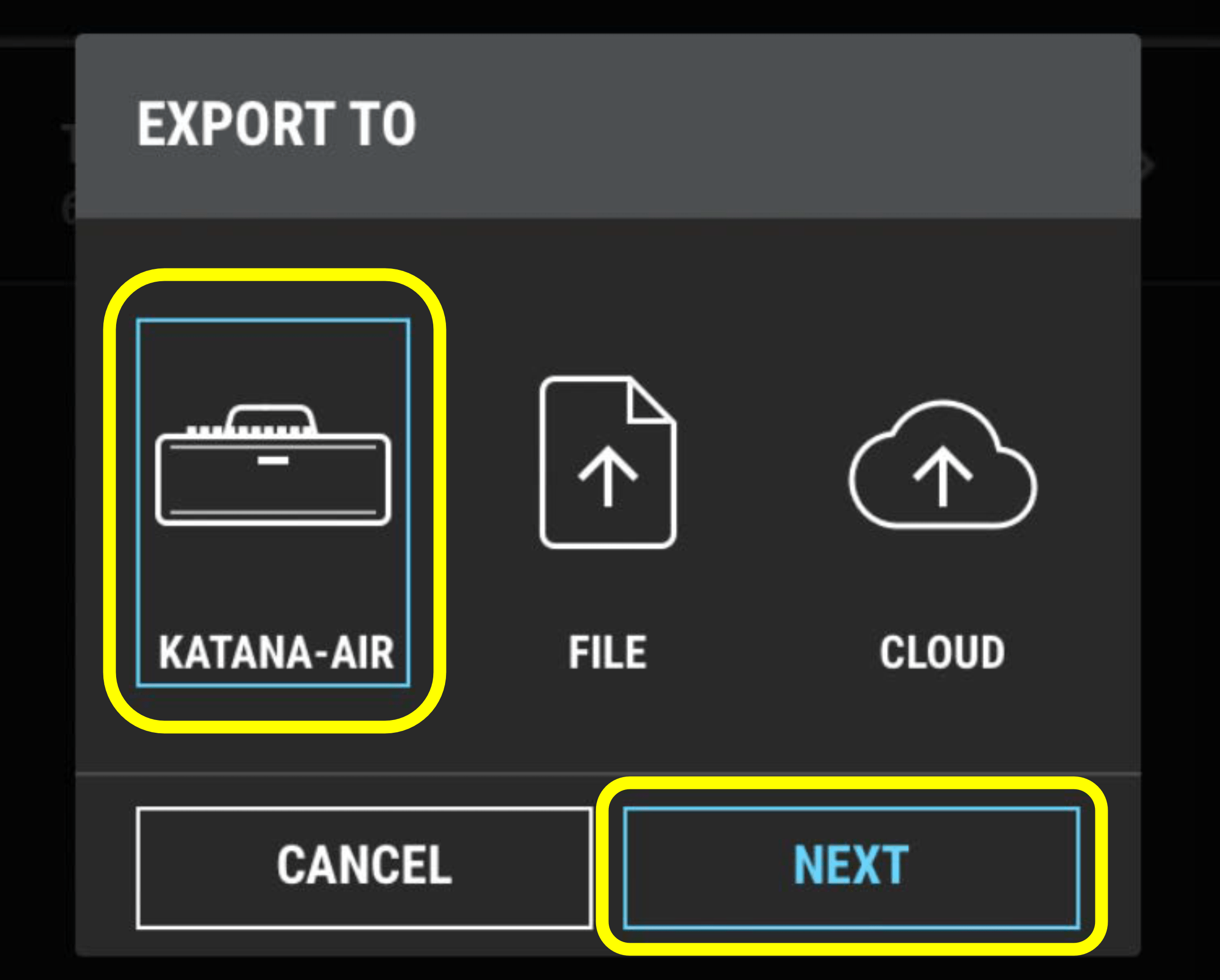 KATANA-AIR, KATANA-AIR EX: How do I export patches saved in BTS for