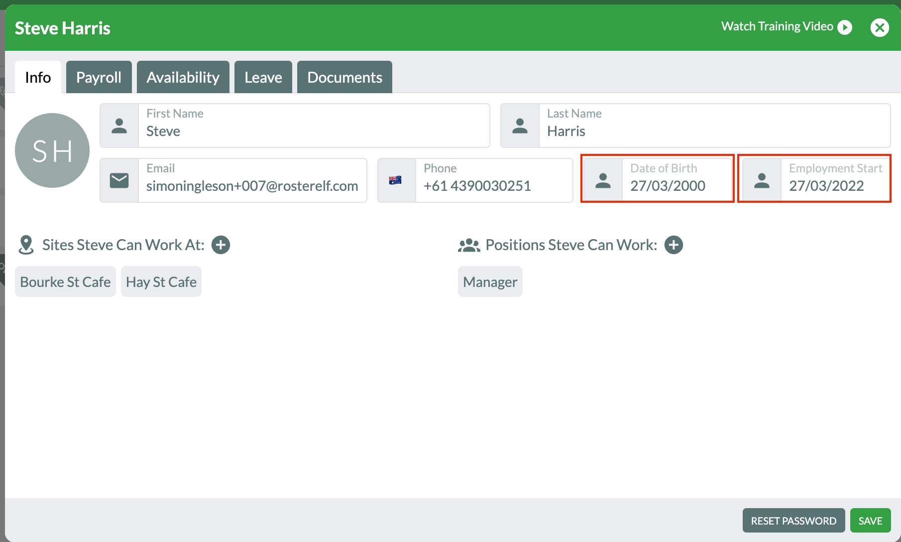 Staff Birthday and Work Anniversary Reminders RosterElf Customer Support