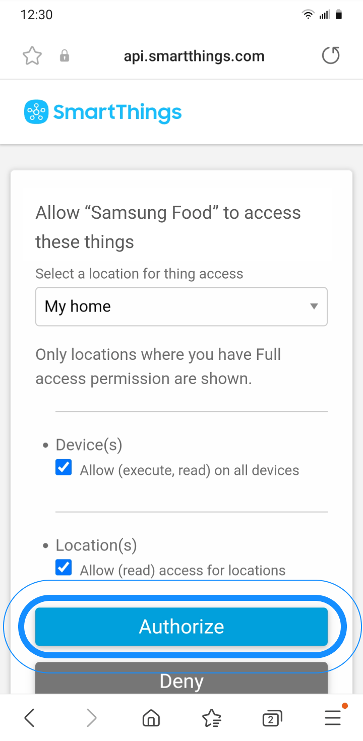 Connecting Samsung Food to SmartThings SamsungFood Help