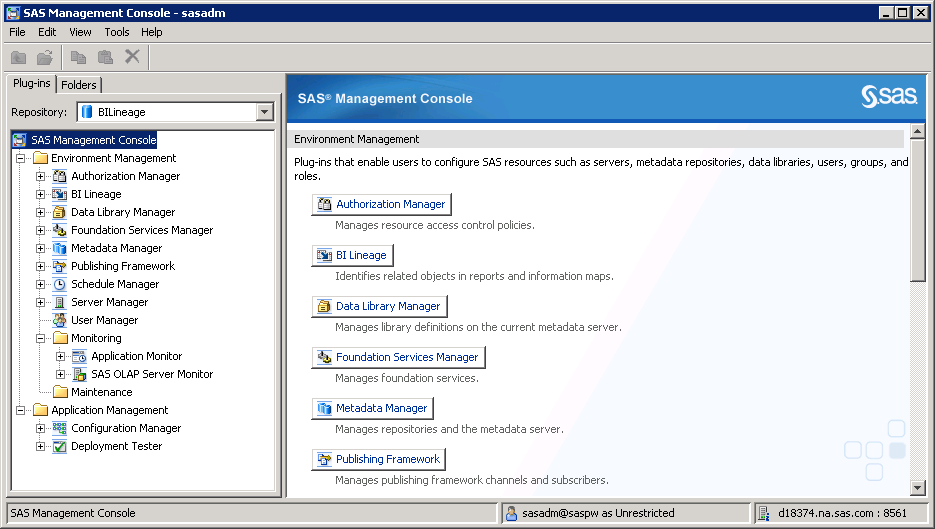 Understanding the State of Your System Overview of SAS Management Console