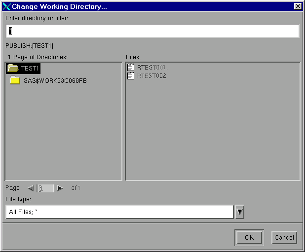 Working in the SAS Windowing Environment Changing Your Current Working