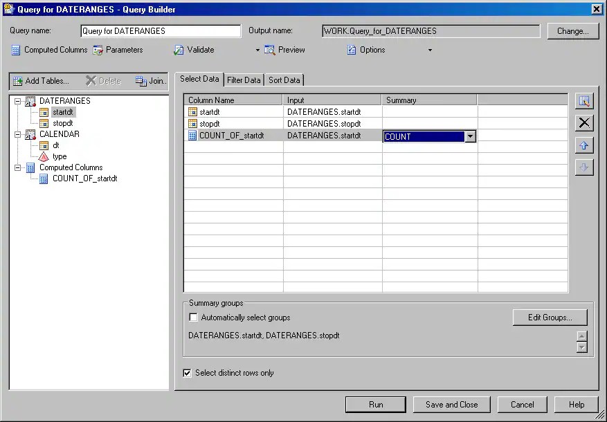 35638 Performing a table lookup using the Query Builder in SAS