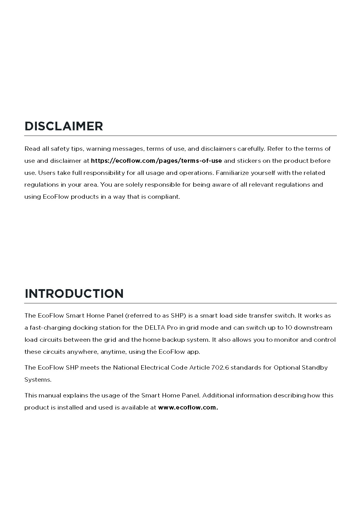 EcoFlow Smart Home Panel User Manual – SatellitePhoneStore