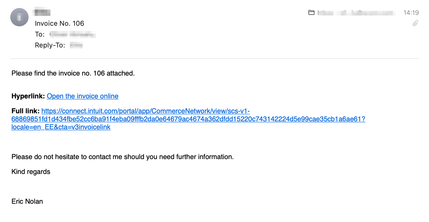QuickBooks QB invoice link in PDF or email templates Scoro Help Center