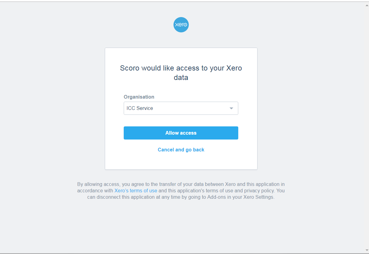 Xero setup guide Scoro Help Center