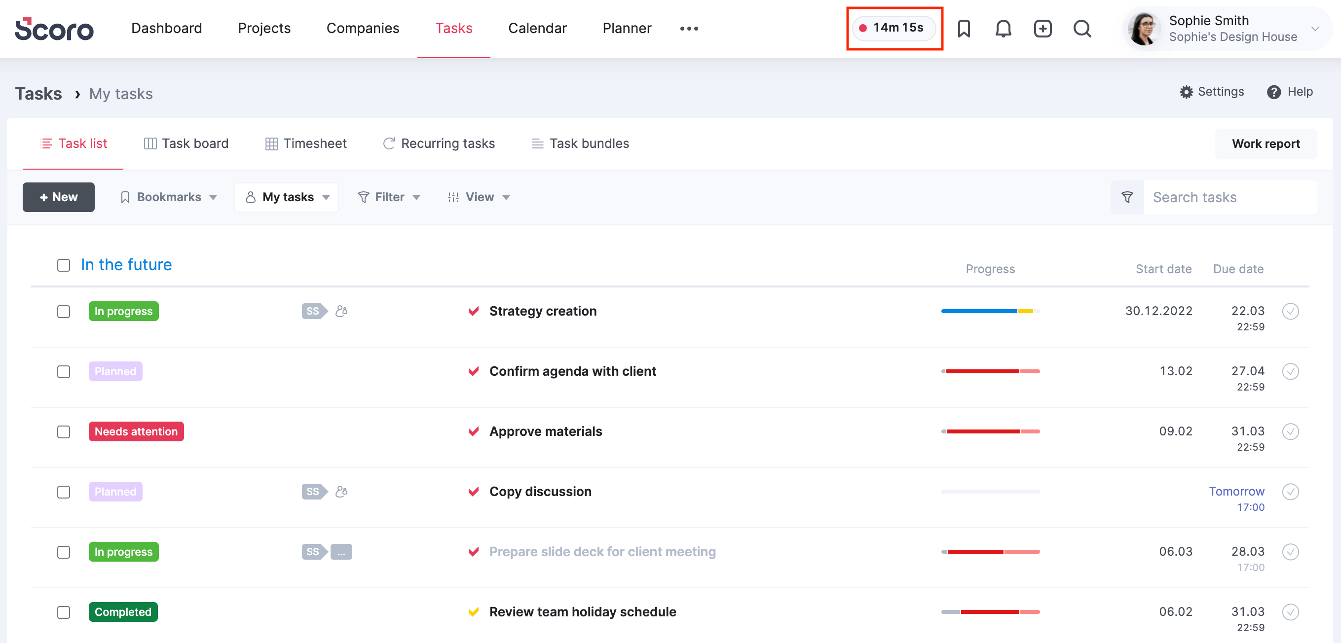 Time tracker Scoro Help Center