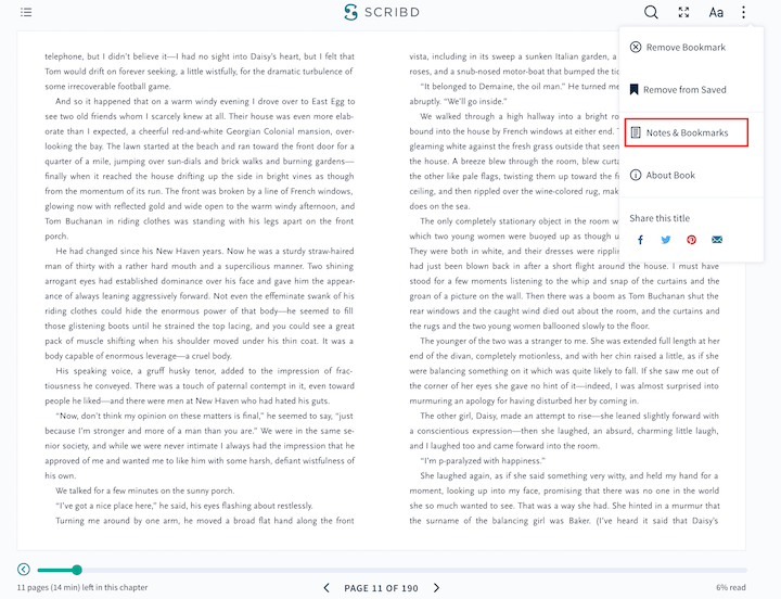 Creating a bookmark Scribd Help Center