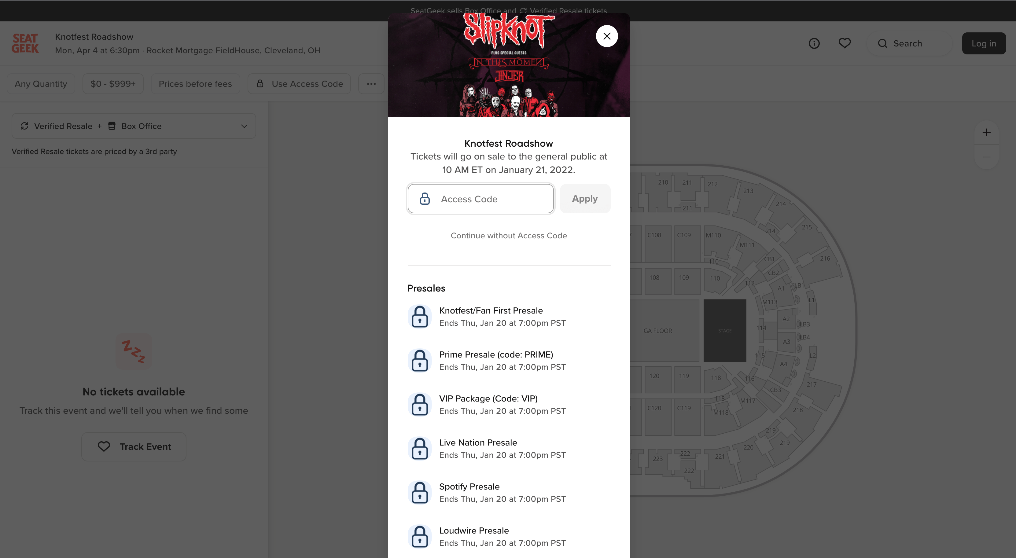 What is an Access Code? SeatGeek