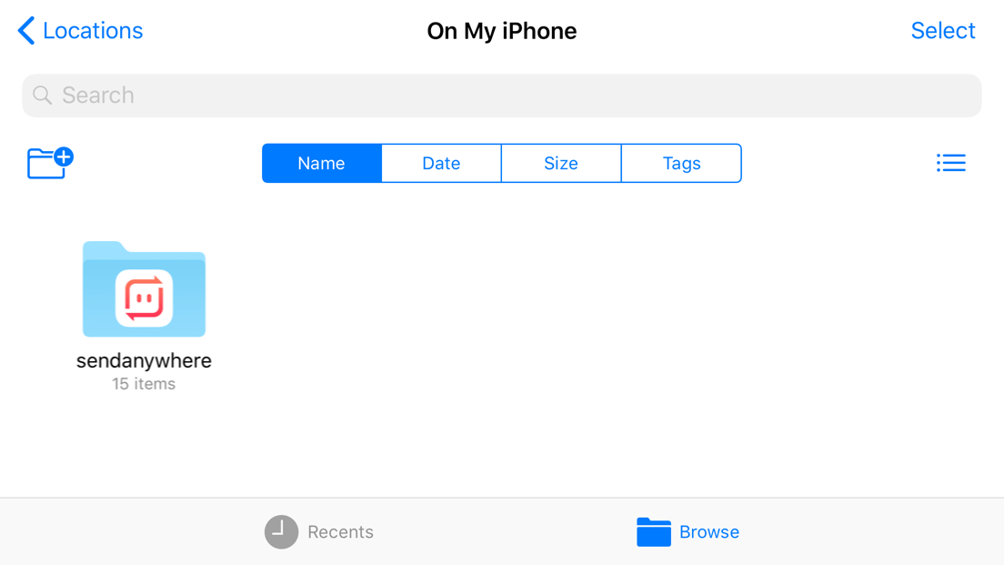 Organize your received files with Files app on iOS Send Anywhere