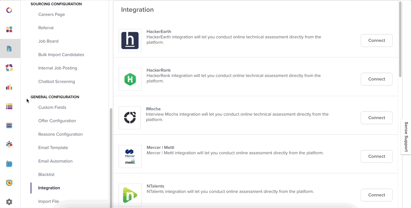 Integration of Checkr Background Verification SenseHQ