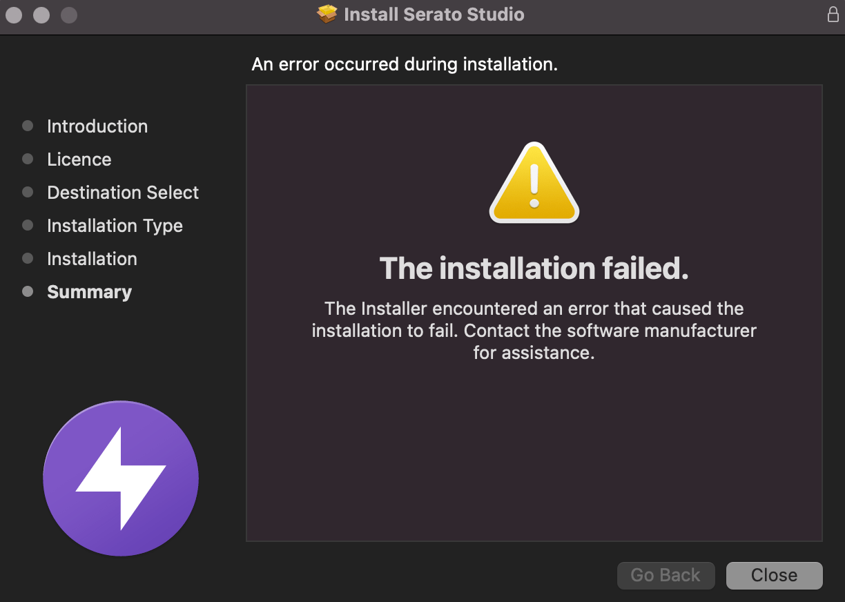 KNOWN ISSUE Serato Studio may fail to install on computers with macOS