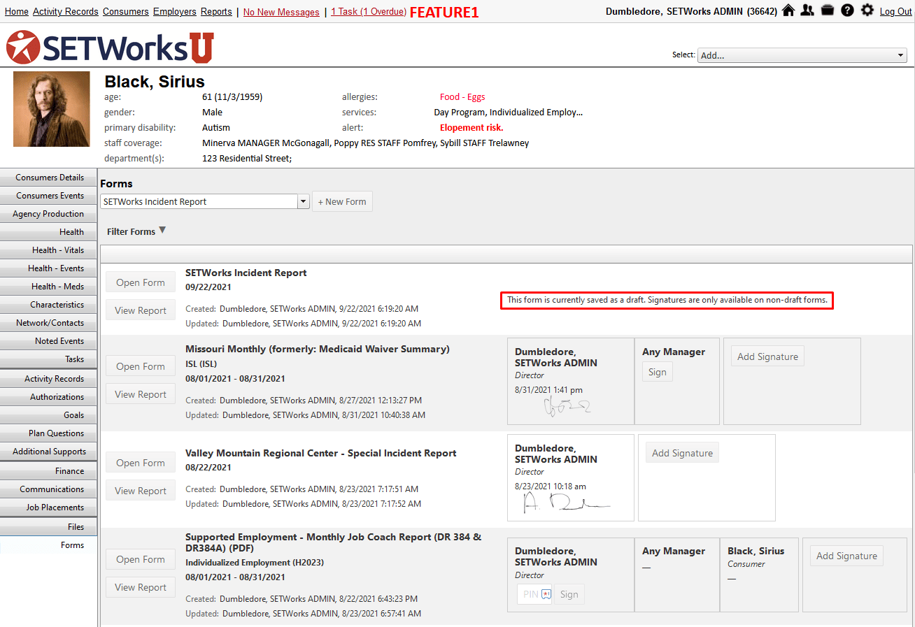 Save a Form as a Draft