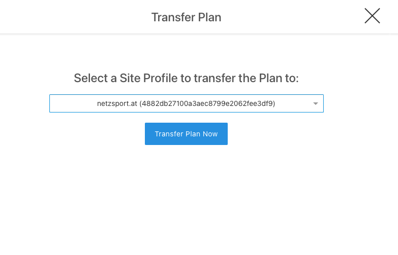 Transferring a Subscription Plan to another Site Profile Shareaholic