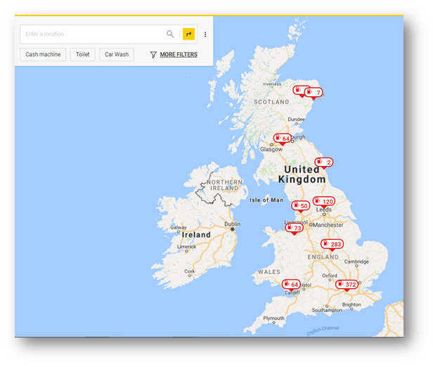 What car wash facilities do you provide at Shell service stations